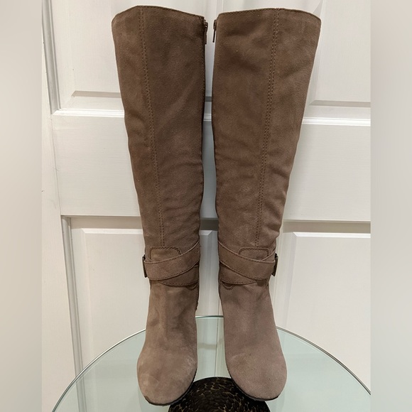 Beautiful BCBGeneration Buckle Suede Tall Boots - Picture 2 of 6